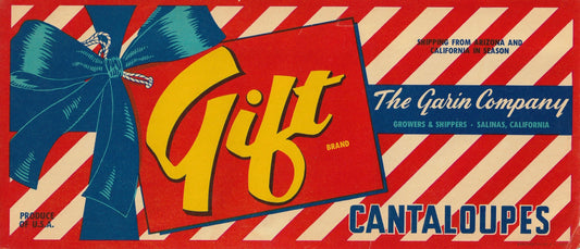 Gift B. The Garin Company Cantaloupes Crate Label